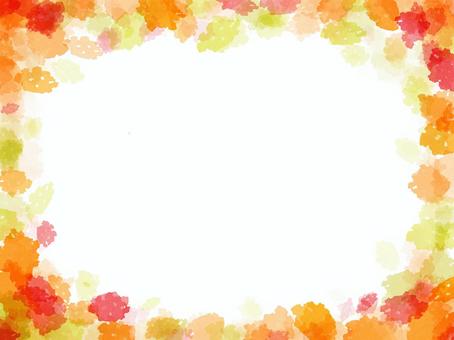 Illustration, autumn, autumn leaves, frame, 