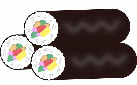 恵方巻き3本セット 恵方巻き3本セット 恵方巻,節分,2月のイラスト素材
