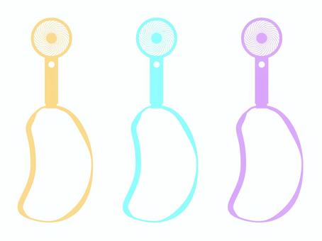 ハンディファン ハンディファン 扇風機,小型,ハンディファン,手持ち,携帯,紐,ストラップ,首掛け,夏,冷風のイラスト素材