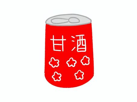 甘酒 甘酒 甘酒,飲み物,缶,冬,甘い,暖かい,赤,伝統,発酵食品,正月のイラスト素材
