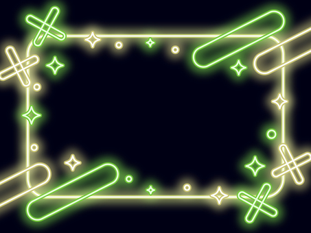 ネオンのメンフィス背景 黄色 緑