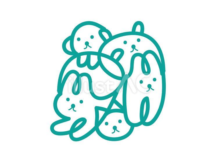 動物たち 動物,犬,猫のイラスト素材