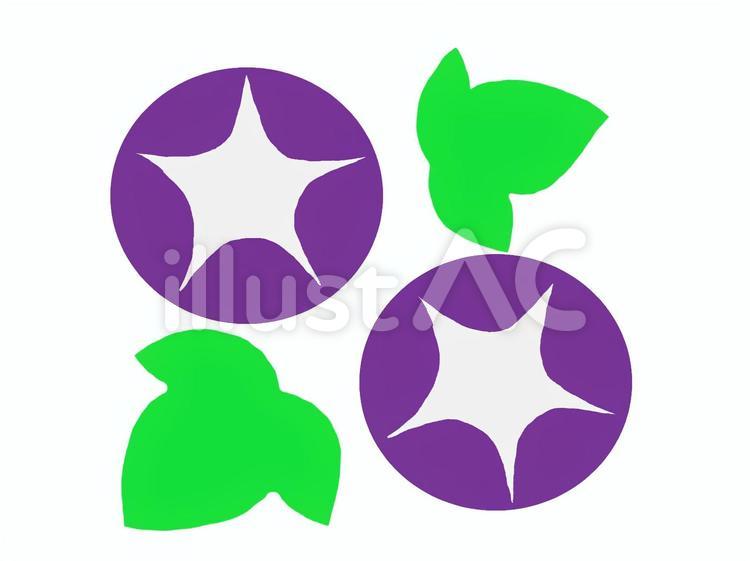 あさがお　紫 あさがお,紫,花のイラスト素材