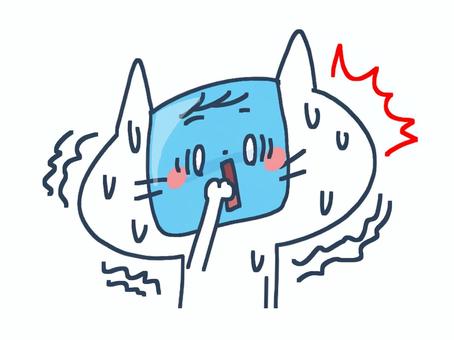 焦るロボット猫