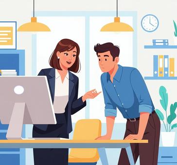 ビジネスシーン　パソコン作業