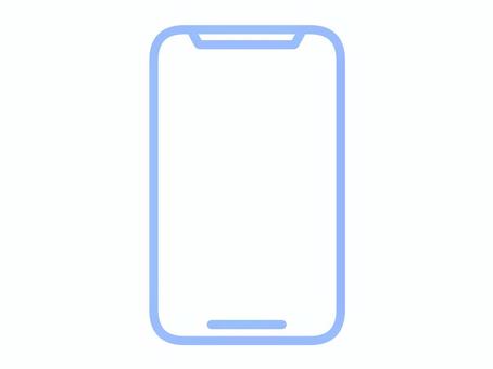 シンプルスマホアイコン２（ブルー） スマホ,機器,uiアイコン,シンプル,ブルーのイラスト素材
