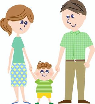 Illustration, parenting, 3 people, couple, JPG and PNG