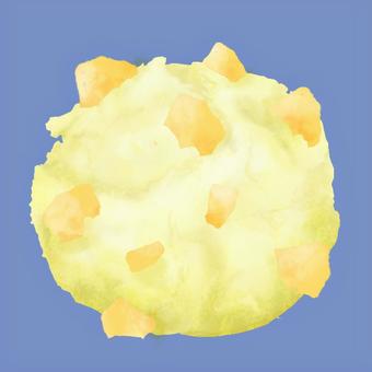さつまいもの蒸しパン 蒸しパン,食べ物,さつまいも,秋の味覚,秋,おやつ,小麦,いも,パンのイラスト素材