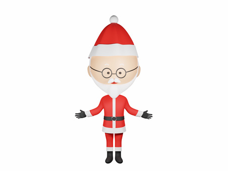 メガネをしたクリスマスのサンタクロース メガネをしたクリスマスのサンタクロース クリスマス,サンタ,サンタクロース,かわいい,シニア,男性,全身,シンプル,アイコン,シルエットのイラスト素材