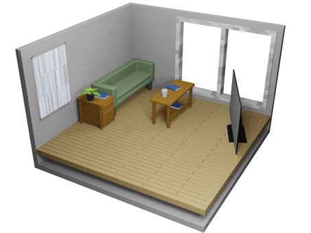 部屋 部屋,個室,室内,室,ルーム,間取り,間,居間,家具,生活のイラスト素材