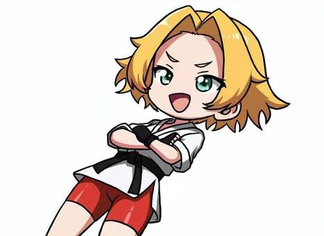 空手少女【外国人】 空手,女の子,外国人,かわいい,空手着のイラスト素材
