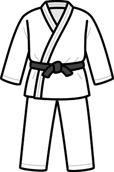 白の柔道着です。 柔道着,シンプル,柔道,道着,武道,格闘技,帯,スポーツ,白のイラスト素材