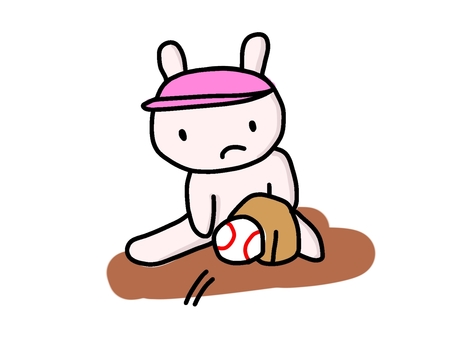 Illustration, rabbit, baseball, baseball ball, 