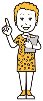  大阪のおばちゃん(黄)-094-全身