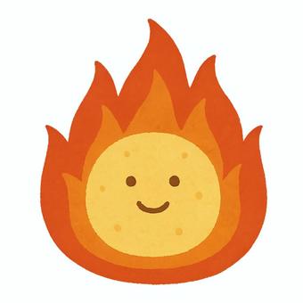 脂肪燃焼（スマイル） 脂肪,燃焼,炎,スマイル,ダイエット,笑顔のイラスト素材