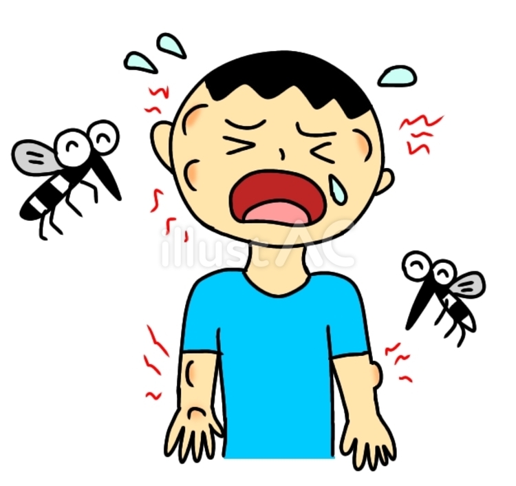 蚊に刺された子供 子供,人物,夏のイラスト素材