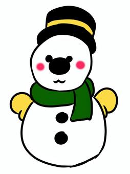 ゆきだるま ゆきだるま,冬,帽子,手袋,マフラーのイラスト素材