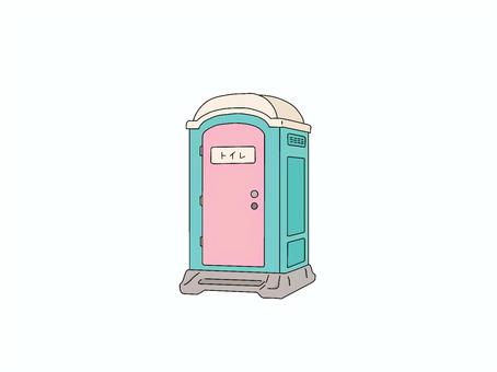 仮設トイレ 仮設トイレ,プラスチック製,トイレ,扉,文字のイラスト素材
