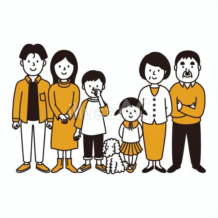 家族 家族,親子,夫婦のイラスト素材