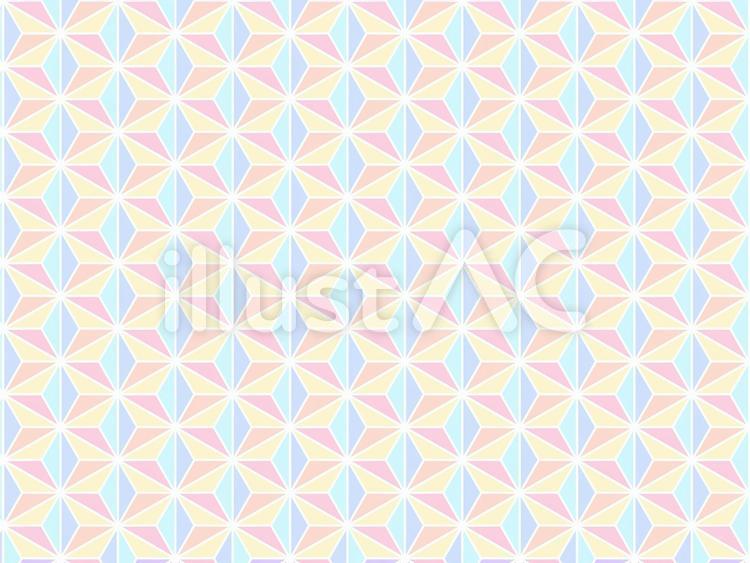 麻の葉文様　模様　淡い　やさしい色合い 麻の葉模様,麻の葉,パステルのイラスト素材