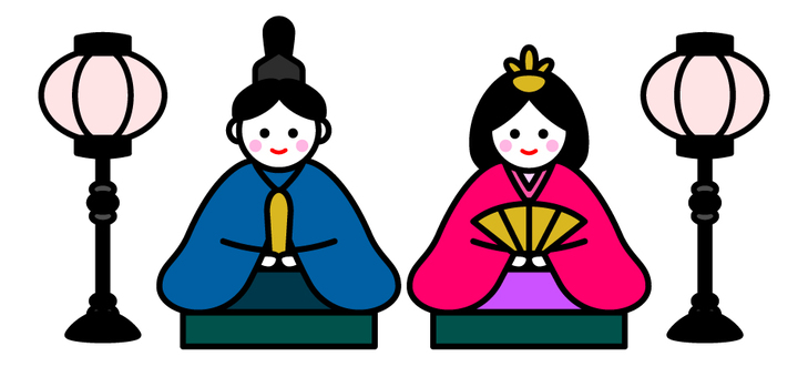 #3465ひな祭りのお内裏様とお雛様 ひな祭り,雛祭り,ひなまつり,雛人形,お内裏様,お雛様,おだいりさま,おひなさま,ひな人形,桃の節句のイラスト素材