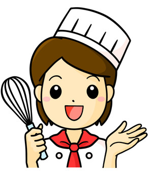 Patissier guidance left hand smile, female, a pastry, a smile, JPG and PNG