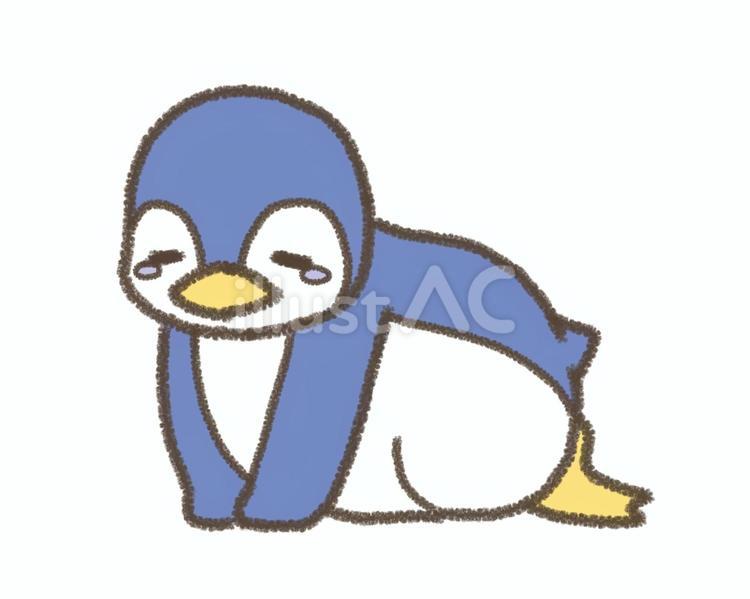 落ち込むペンギン1 ペンギン,動物,ペットのイラスト素材
