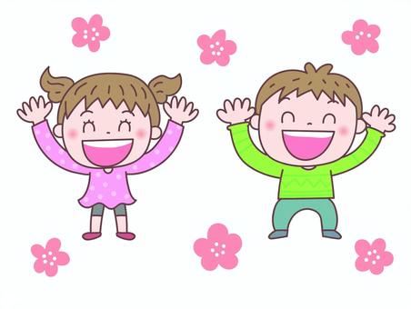 Illustration, child, boy, girl, 