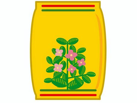 袋入りの園芸肥料 文字なし 袋入りの園芸肥料 文字なし 肥料,園芸,植物,肥やし,栄養,袋入,花,茎,葉,自然のイラスト素材