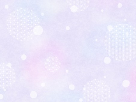 和柄丸の淡いグラデーション背景 背景,グラデーション,和柄,丸,麻の葉,水彩,淡い,雪,冬,紫のイラスト素材