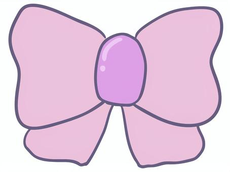 ピンクのリボン（線あり） リボン,飾り,装飾,デザイン,あしらい,デコレーション,かわいい,髪飾り,ピンク,イラストのイラスト素材