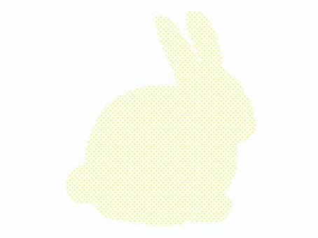 うさぎシルエット黄色イラスト 無料イラストなら イラストac