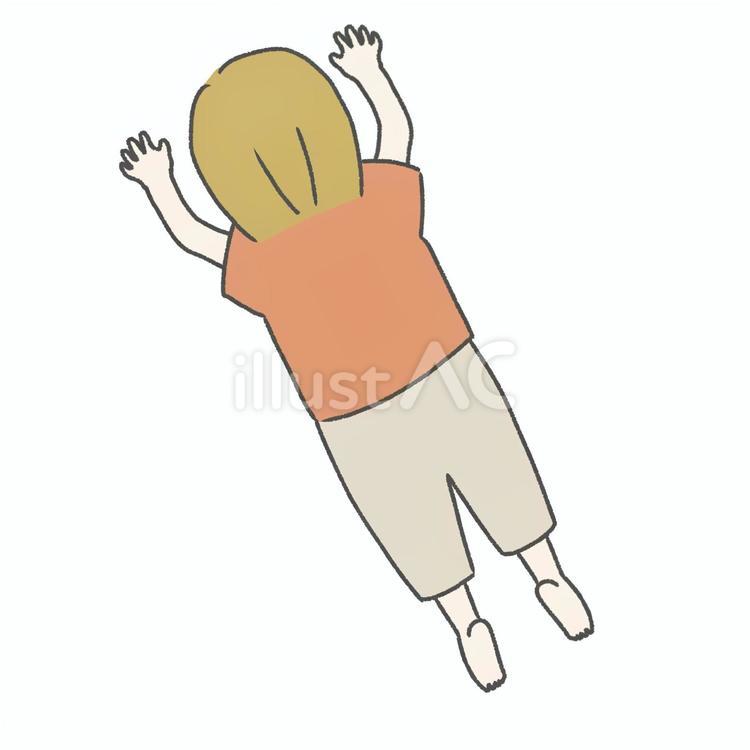 うつ伏せの女性 女性,うつ伏せ,突っ伏すのイラスト素材