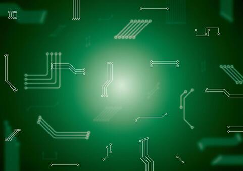 電子回路の緑色のデジタル背景 デジタル,電子回路,テクノロジー,基盤,ライン,スタイリッシュ,緑色,背景のイラスト素材