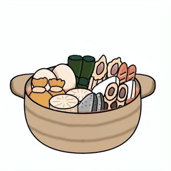 おでん おでん,鍋,冬,レシピ,食べ物,シンプルのイラスト素材