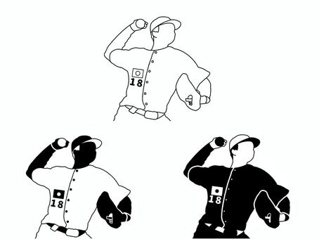 ワールドベースボール ワールドベースボール,世界,野球,セット,スポーツ,球技,ベースボール,人,人物,選手のイラスト素材