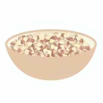 カーシャ カーシャ,ロシア,料理,穀物料理,雑穀,そばの実,粥,ボウル,伝統料理,食事のイラスト素材