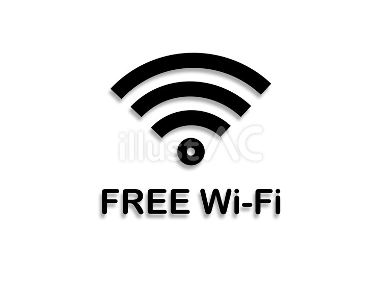 WiFiのフリー素材　ベクター wifi,ワイファイ,無線のイラスト素材
