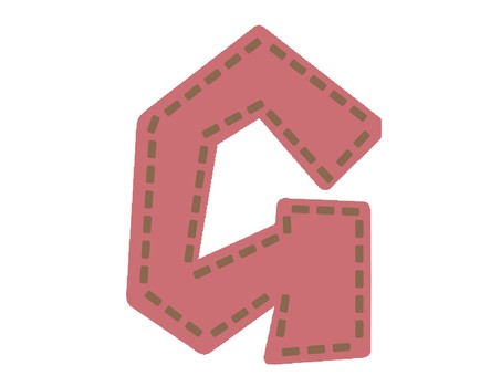 Patch-style alphabet G, alphabet, g, initial, JPG and PNG