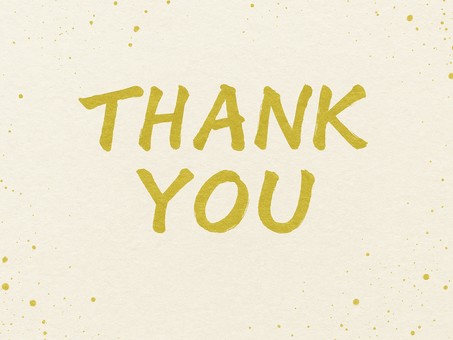 金色筆文字THANK YOUカード