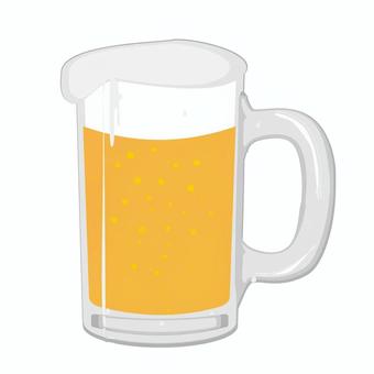 うまいビール1 ビール,生ビール,ジョッキ,ビールジョッキ,お酒,アルコール,飲み物,発泡酒,ガラス,クラフトビールのイラスト素材