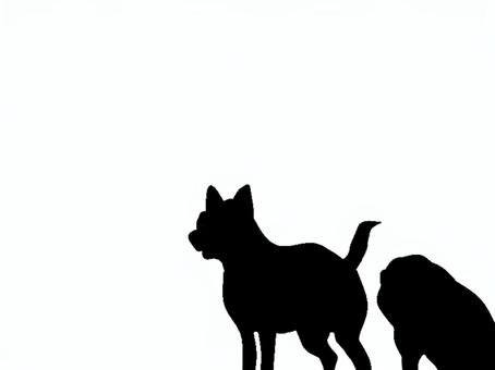 犬。。 犬,吠える,ペット,鳴く,シルエット,動物のイラスト素材
