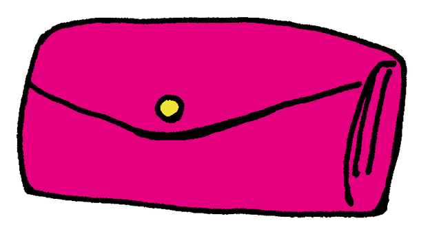 長財布（ピンク） 長財布,財布,小銭入れ,貯金,金融,節約,家計,貯蓄,お金,革のイラスト素材