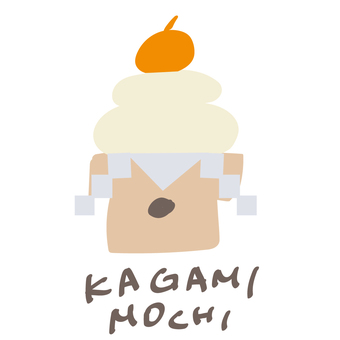 Illustration, kagami cake, cake, mandarin orange, 