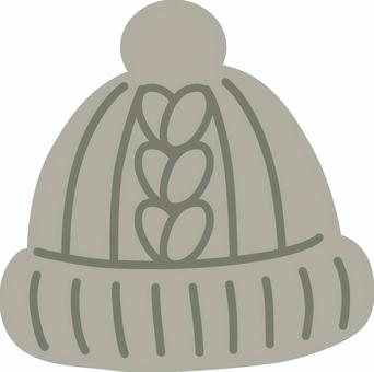 グレーのニット帽 グレーのニット帽 ニット帽,帽子,手編み,毛糸,冬,シンプル,アイコン,12月,1月,2月のイラスト素材