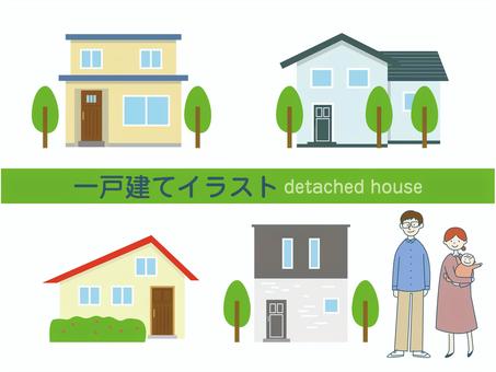 獨立屋圖, 家庭, 家庭, 父亲, JPG, PNG 和 AI