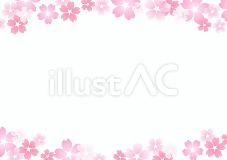 桜素材372 春,桜,フレームのイラスト素材