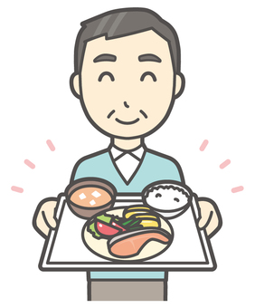 ニット中年男性-392-バスト  ニット中年男性-392-バスト 食事,おじさん,男性,中年,お父さん,パパ,シニア,ミドルエイジ,人物,かわいいのイラスト素材