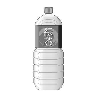 Illustration, green tea , pet bottles, package, 