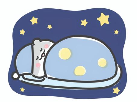 夜に布団ですやすや寝るハムスター 夜に布団ですやすや寝るハムスター 寝る,眠る,睡眠,ハムスター,布団,星,夜,夜空,ナイトキャップ,すやすやのイラスト素材